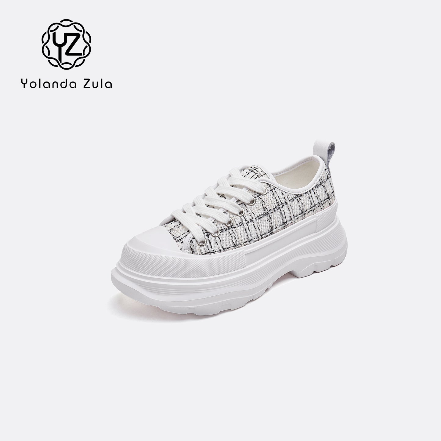 Women's thick soled casual canvas shoes
